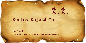 Kosina Kajetán névjegykártya